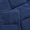 EMME Quilt Set Twin Size 2 Pieces (66x90 inches), Pre-Washed Microfiber Bedspread for All Season, Lightweight and Reversible Coverlet (Squares Pattern, Navy)